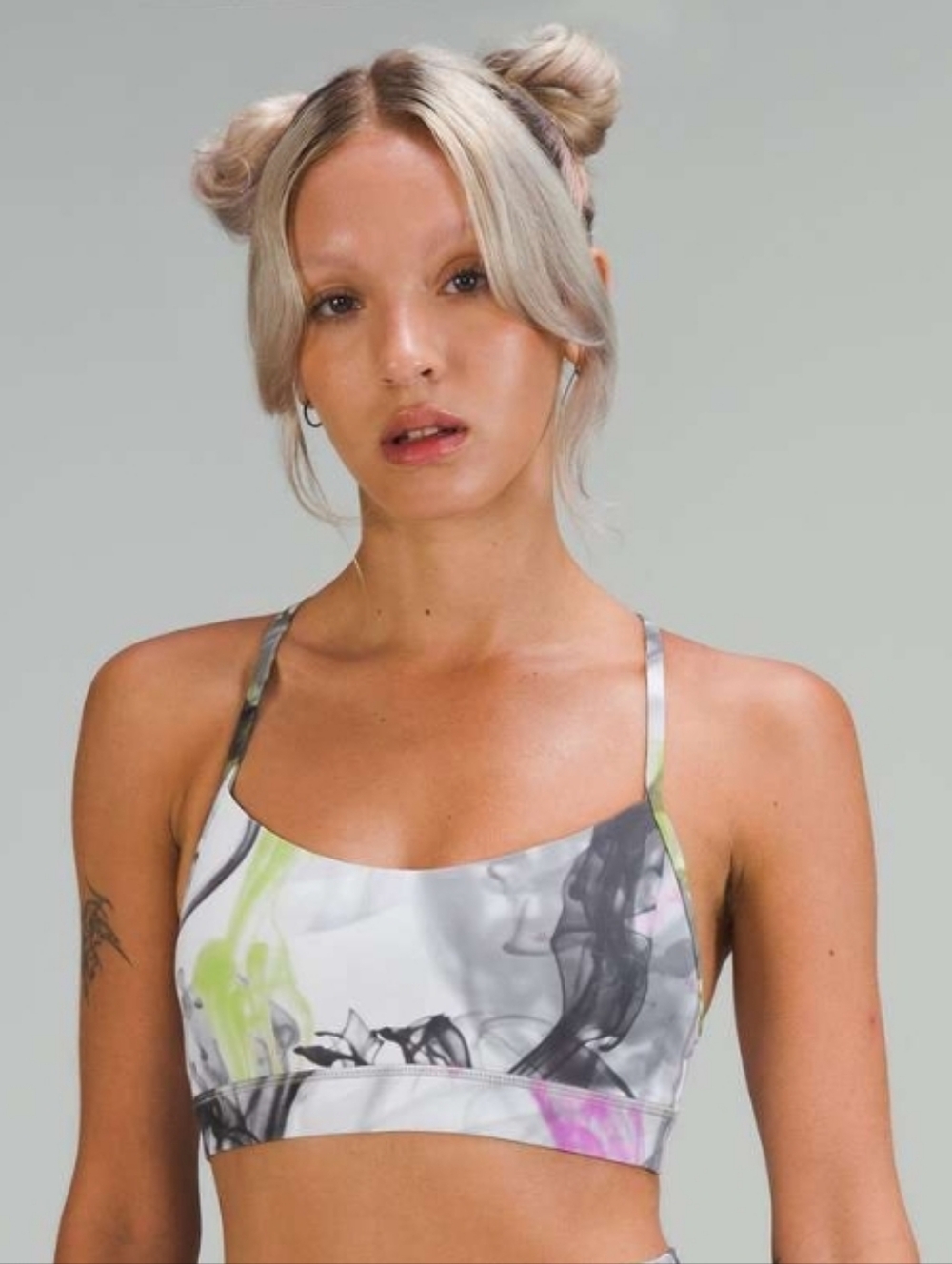 Lululemon Unicorn Throwback Print Flow Y Bra Nulu Light Support,A–C Cup Sz 6